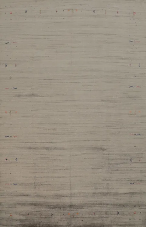 Elegantly Minimalist Gabbeh Area Rug 9x12