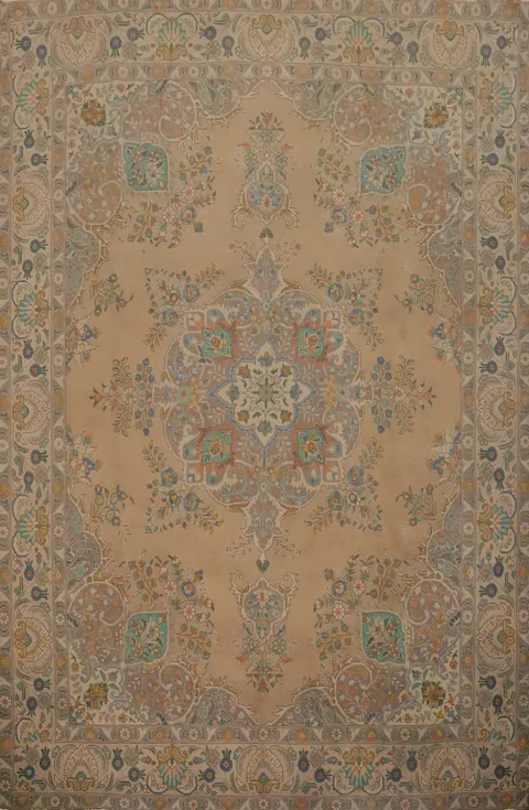 Vintage Wool Tabriz Persian Area Rug 10x12