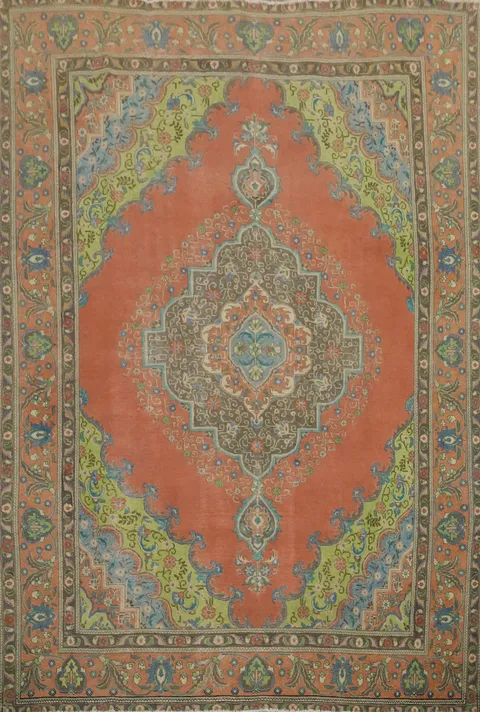 Traditional Wool Tabriz Persian Area Rug 9x12