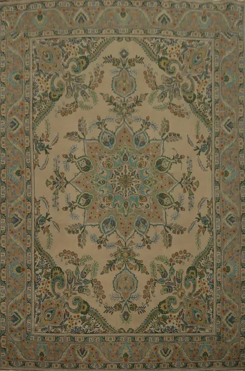 Handmade Wool Medallion Tabriz Persian Area Rug 10x13
