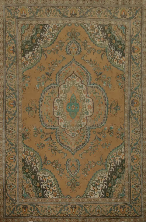 Vintage Wool Tabriz Persian Area Rug 10x13