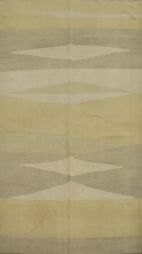 Contemporary Neutral Kilim Area Rug 5x8