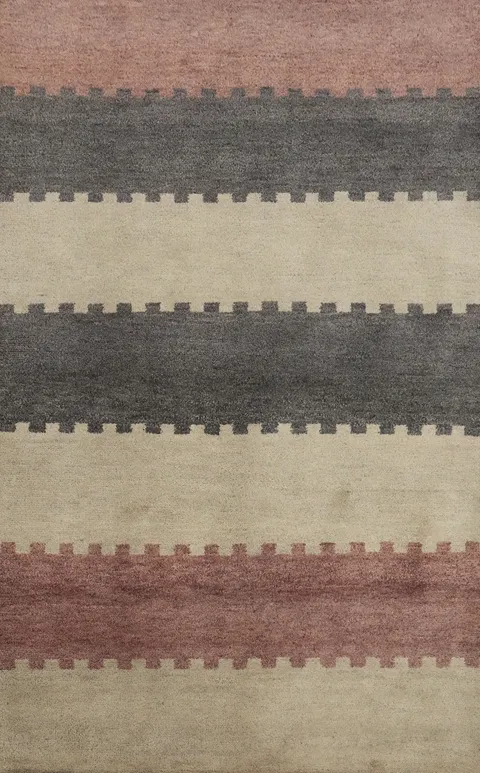 Earthy Striped Gabbeh Rug 4x6 for Modern Home Decor Bliss