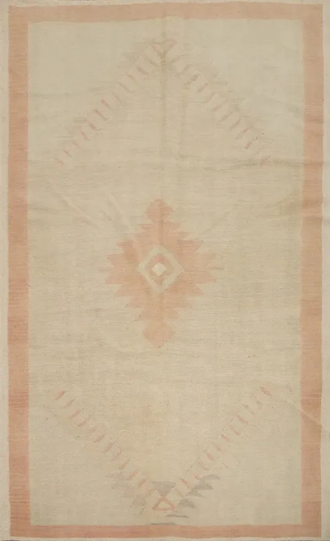 Vegetable Dye Geometric Kilim Flat Weave Area Rug 6x9