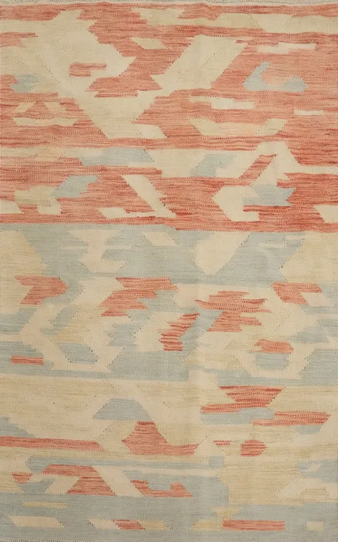 Vegetable Dye Wool Kilim Handwoven Rug 3x5