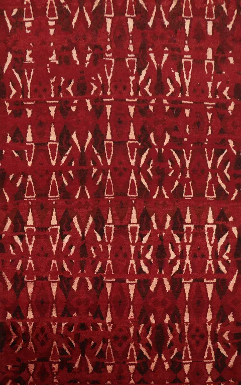 Elevate Your Space with Red Tribal Pattern Gabbeh Area Rug 6x8