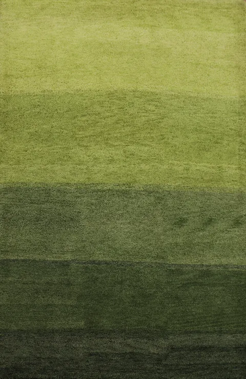 Lush Green Ombre Gabbeh Rug 5x7 Layered Statement Piece