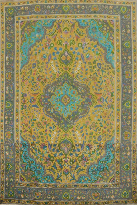 Vintage Floral Tabriz Persian Area Rug 8x11