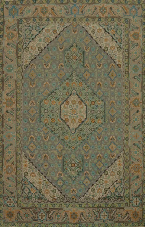 Exquisite Geometric Tabriz Persian Area Rug 6x9