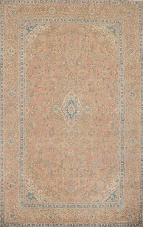 Traditional Floral Mashad Persian Area Rug 10x13