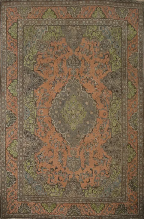 Handmade Floral Tabriz Persian Area Rug 10x13