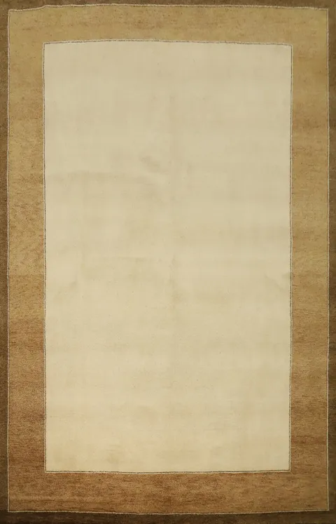 Elegant Two-Tone Gabbeh Area Rug 8x12 for Sophisticated Décor Touch