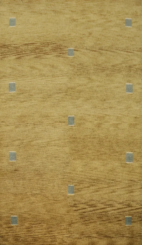 Contemporary Gabbeh Area Rug 5x8 with Geometric Elements