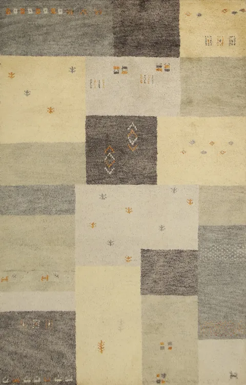 Geometric Gabbeh Area Rug 5x8 for Modern Homes