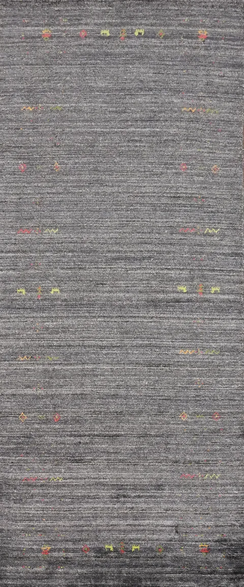 Chic Gray Gabbeh Runner Rug 4x12 Multicolor Details for Any Room