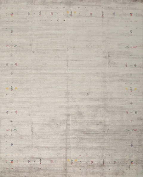 Tribal Gabbeh Square Handmade Area Rug 9x9