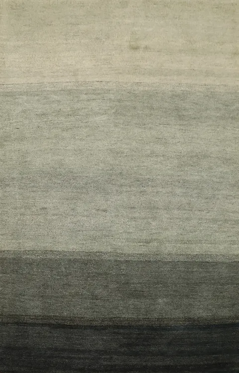 Subtle Gradient Gabbeh  Area Rug with Earthy Sea inspired Hues 7x10