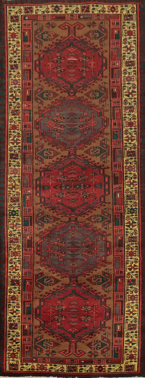 Handmade Ardebil Persian Runner Rug 3x10