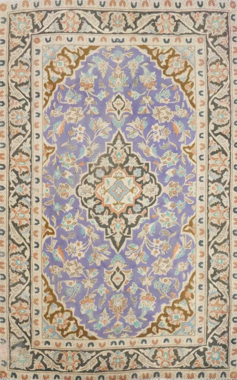 Traditional Wool Floral Tabriz Persian Rug 3x5