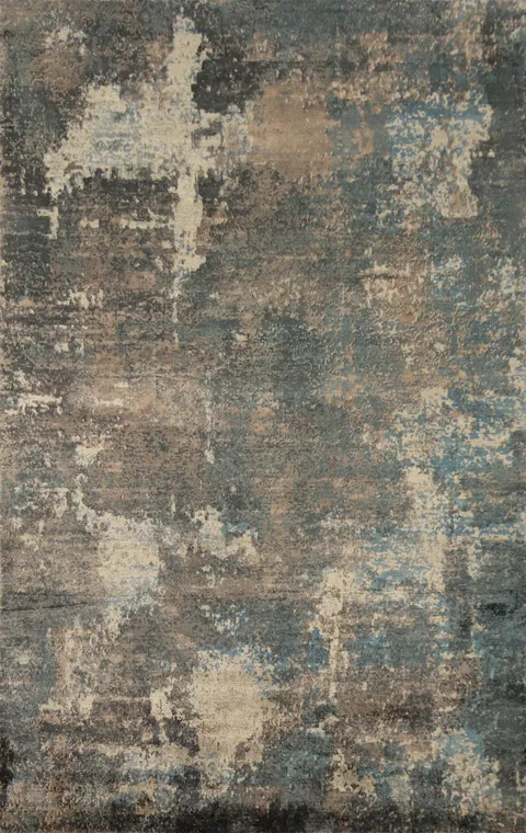 Subtle Distressed Look Texture Abstract Area Rug 5x8