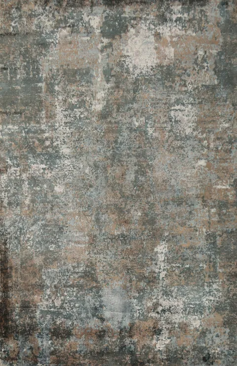 Modern Neutral Toned Abstract Area Rug 6x8 with Textured Details