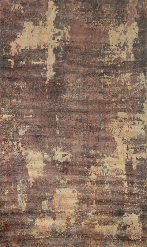 Rustic Elegance Earthy Tones Abstract Area Rug 5x8