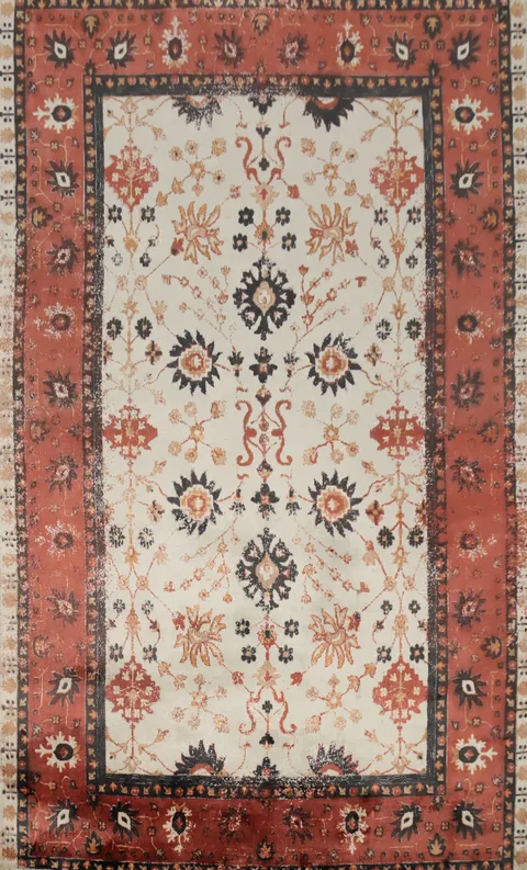 Elegant Floral Oushak Oriental Area Rug 5x8