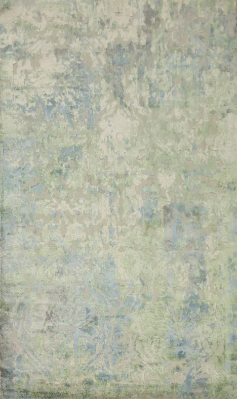 Elegant Abstract Pastel Abstract Rug 4x6 with Soothing Earth Tones