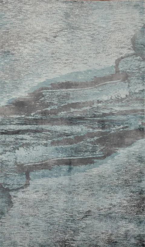 Handmade Abstract Oriental Area Rug 5x8