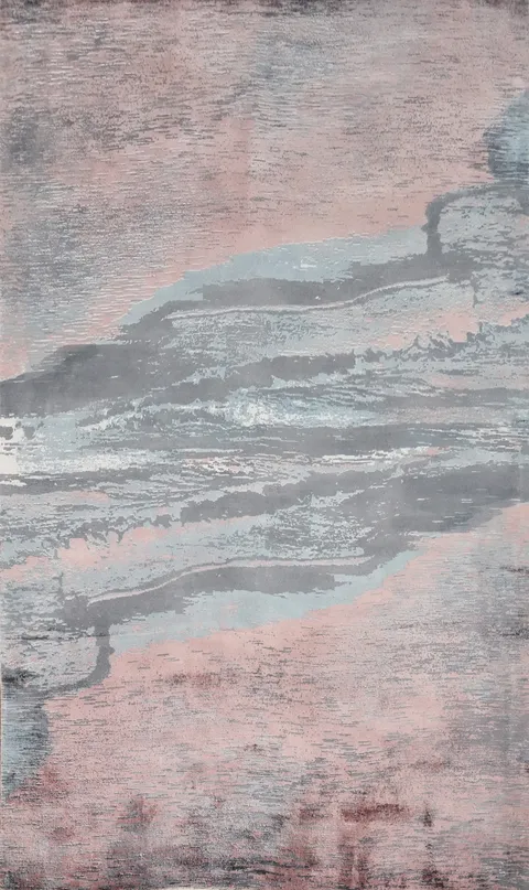 Artistic Soft Tones Abstract Area Rug 5x8 for Contemporary Spaces