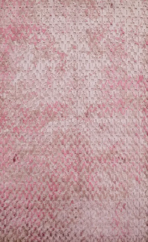 Soft Pink Handmade Textured Modern Abstract Area Rug 5x7