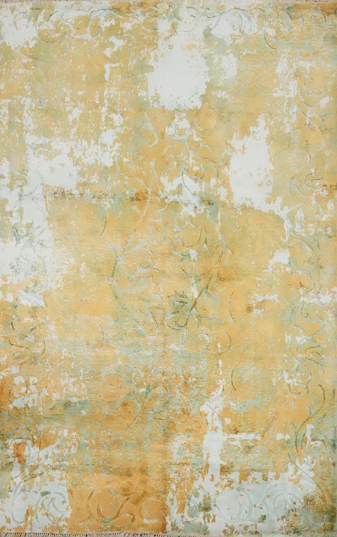 Distressed Look Abstract Oriental Rug 5x6