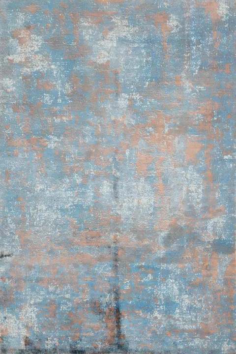 Elegant Abstract Blue Abstract Area Rug 5x8 for Modern Spaces