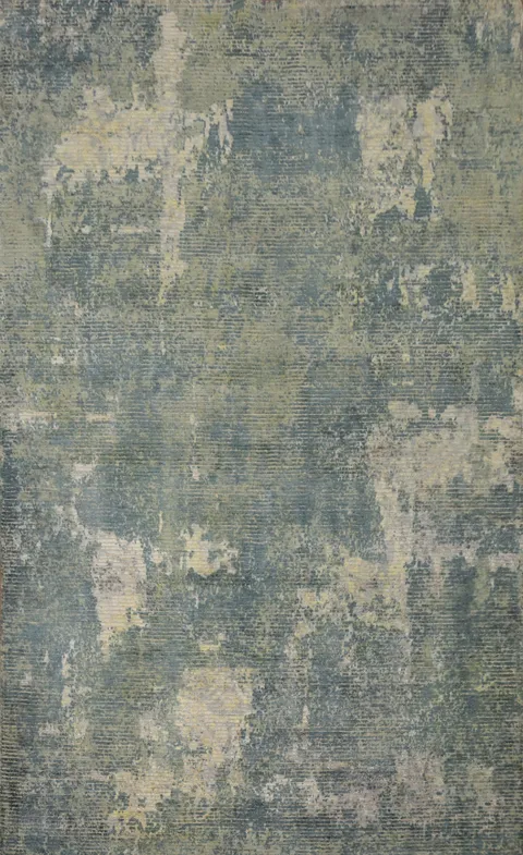 Sophisticated Distressed Look Abstract Area Rug 5x8