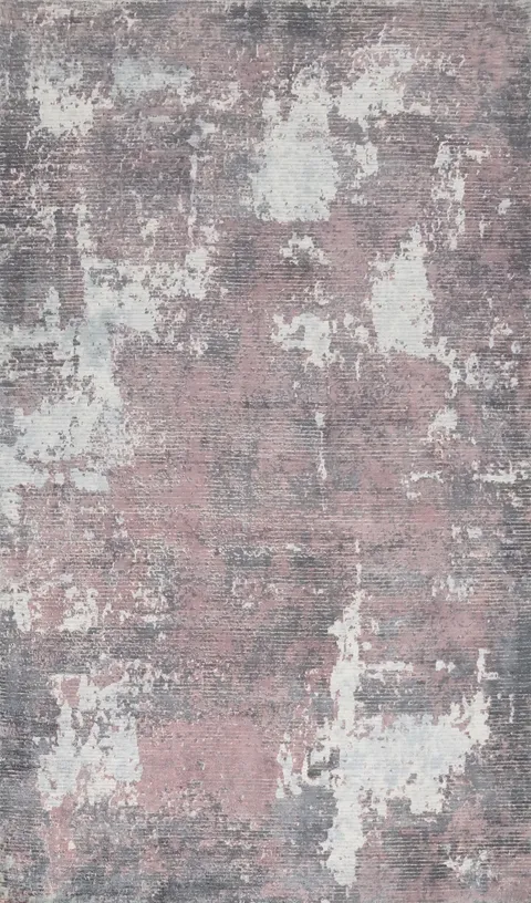 Distressed Look Abstract Handmade Area Rug 5x8
