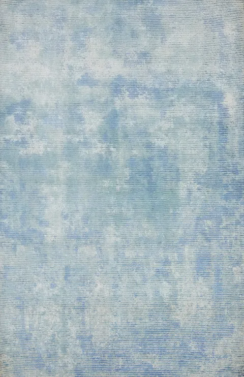 Elegant Sky Blue Abstract Rug 5x7 for Modern Living Spaces