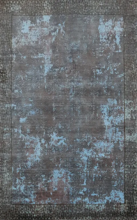 Distressed Look Abstract Oriental Area Rug 5x8