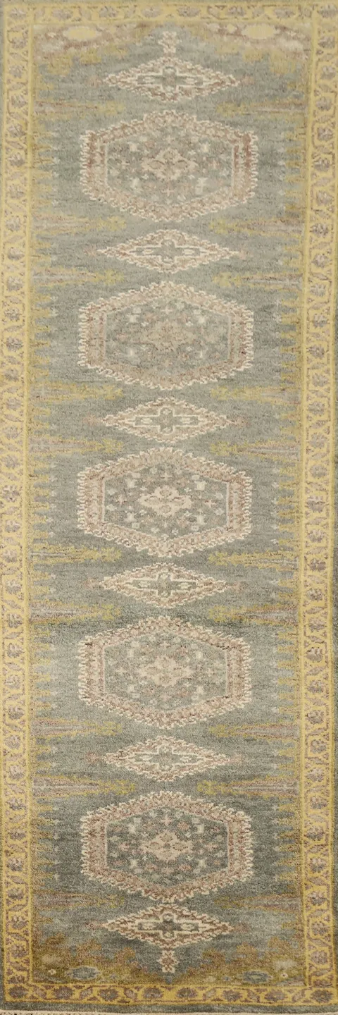 Geometric Viss Indian Runner Rug 3x10