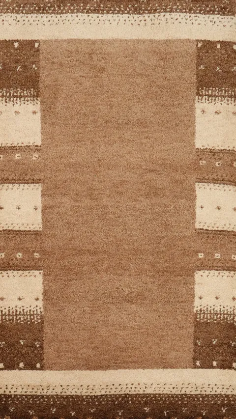 Brown Wool Gabbeh Oriental Rug 2x4