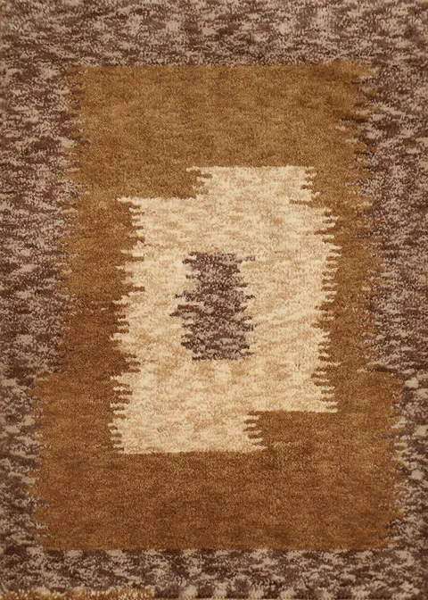 Rustic Brown Geometric Gabbeh Rug 2x3 for Cozy Home Ambiance