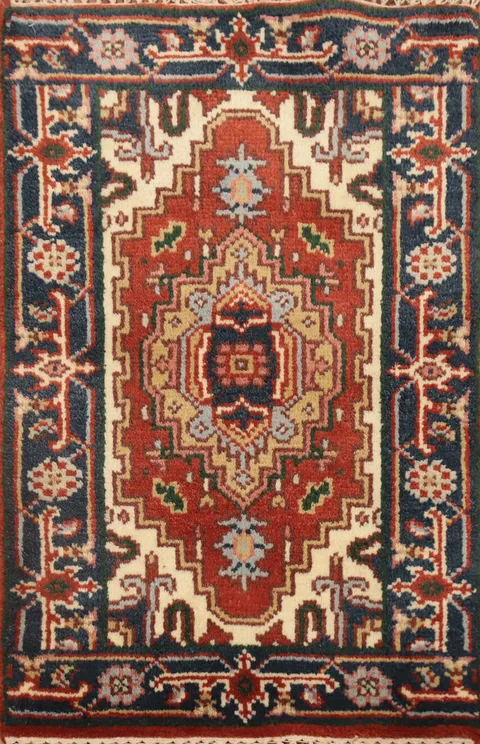 Geometric Heriz Serapi Oriental Accent Rug 2x3