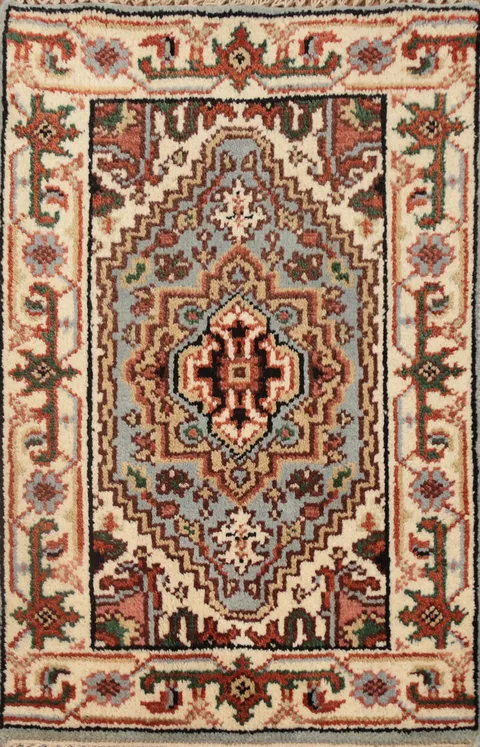 Geometric Heriz Serapi Oriental Accent Rug 2x3