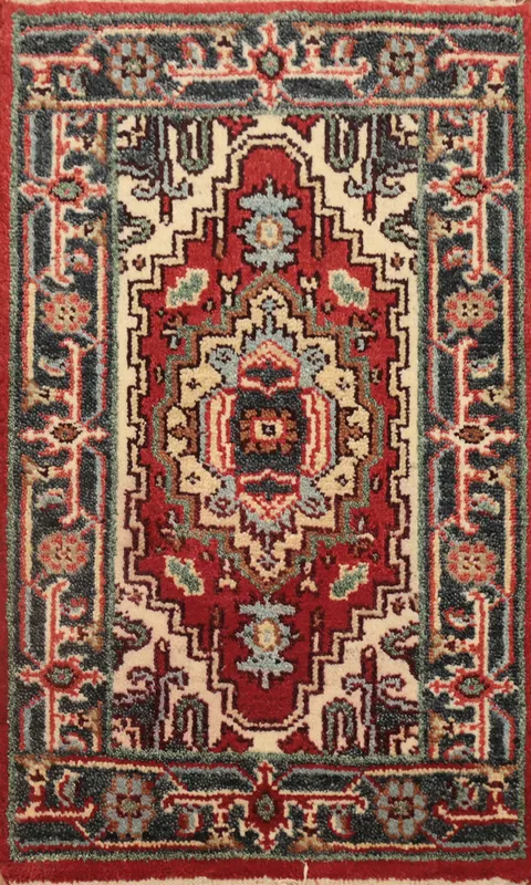 Geometric Heriz Serapi Oriental Accent Rug 2x3
