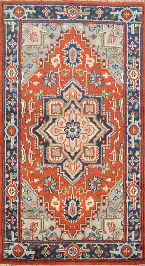Geometric Heriz Serapi Handmade Rug 3x5