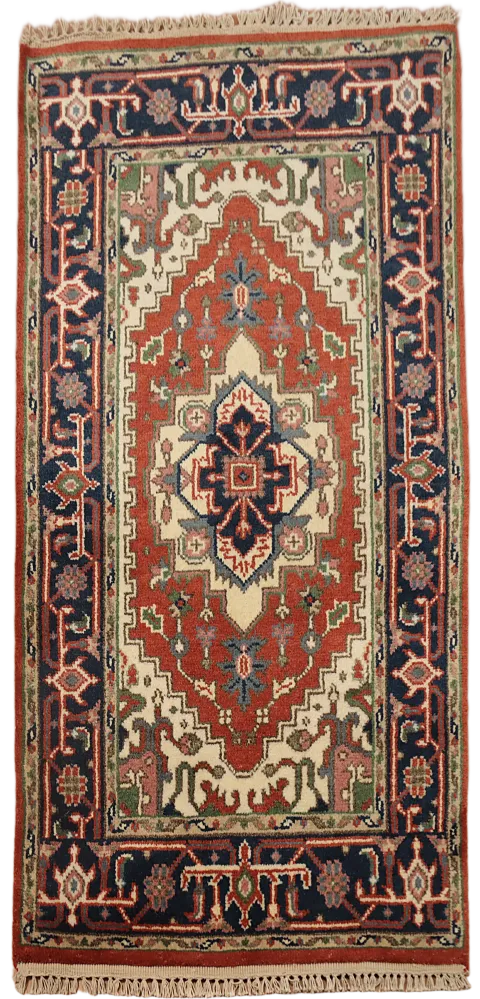 Geometric Heriz Serapi Handmade Wool Rug 3x5