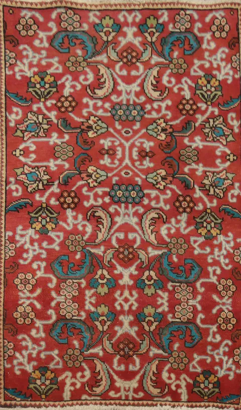 Handmade Floral Tabriz Persian Rug 3x5