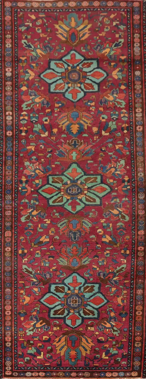 Vegetable Dye Tabriz Persian Runner Rug 4x11