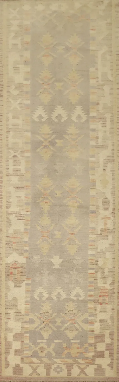 Vegetable Dye Kilim Handwoven Runner Rug 3x12