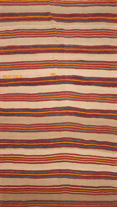 Vegetable Dye Kilim Turkish Area Rug 5x8