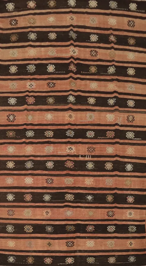 Vegetable Dye Kilim Turkish Area Rug 6x12
